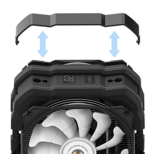 ALSEYE M120D Plus CPU Cooler, CPU Air Cooler with Temperature Display comes with Dual ARGB PWM 120mm Fans - Image 2