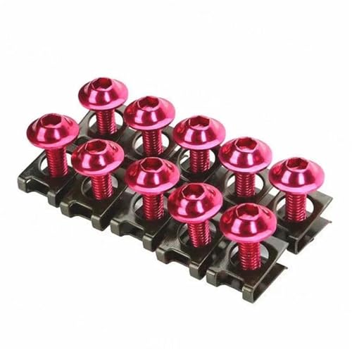Kit vis carénage rouge 6 mm écrous clip goupille moto Yamaha YZF sport