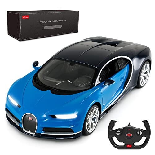RASTAR RC Bugatti Chiron Remote Control Car, 1/14 RASTAR Bugatti Chiron RC Car - Blue