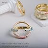 DLYFNVEV Vintage Bangle Flower Bangles Gold Plated Cuff Bracelet For Women Cloisonne Chinoiserie Floral Colorful Vibrant Elegant Jewelry Gifts Peony Light Yellow Pink #3