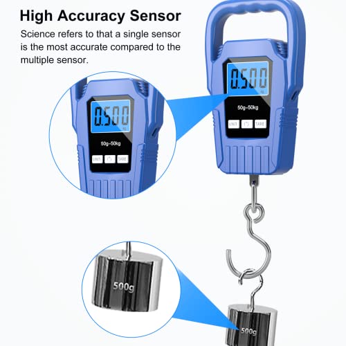 SKEAP Balança De Peixe Digital Balança Suspensa Balança De Pesca, Balança De Bagagem 110Lb/50Kg, Alç
