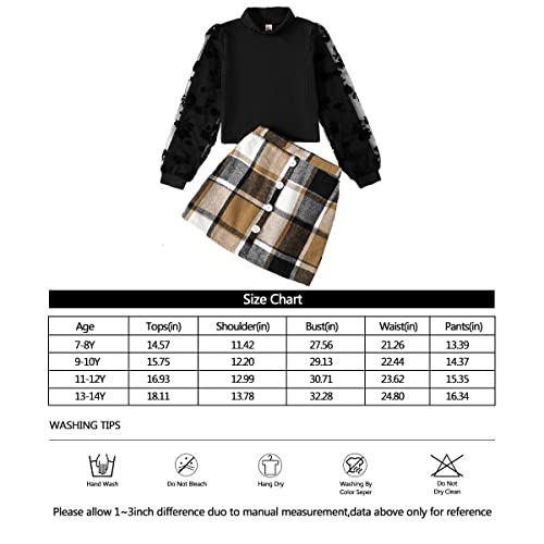 Youruikey Girl Skirt Sets Casual Winter Fall Dresses Cute Clothes Outfit For Girls(11-12Y) #TOP5