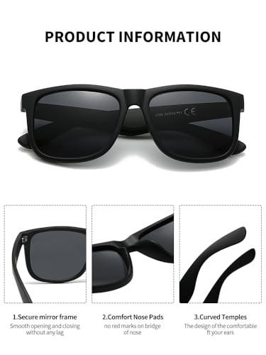 (3 PACK) Sunglasses Men Polarized Sunglasses for Mens and Womens, Retro Sun Glasses Driving Fishing3