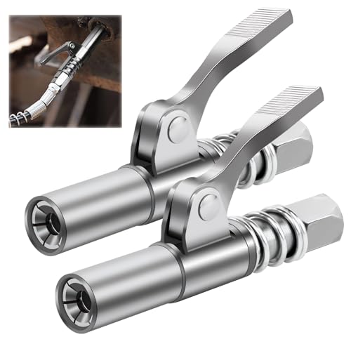 Pmqs 2 Pièces Embout Pompe à Graisse, G Coupler Embout Pompe à Graisse avec Verrouillage à 6 Mors, Embouts Rapides pour Graisseur avec Utilisation à Une...