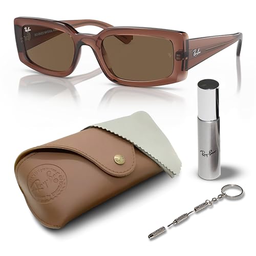 Image of Ray-Ban RB4395 KILIANE BIO-BASED Square-Round Shaped Sunglasses for Men & Women with Official RAYBAN Eyewear Kit