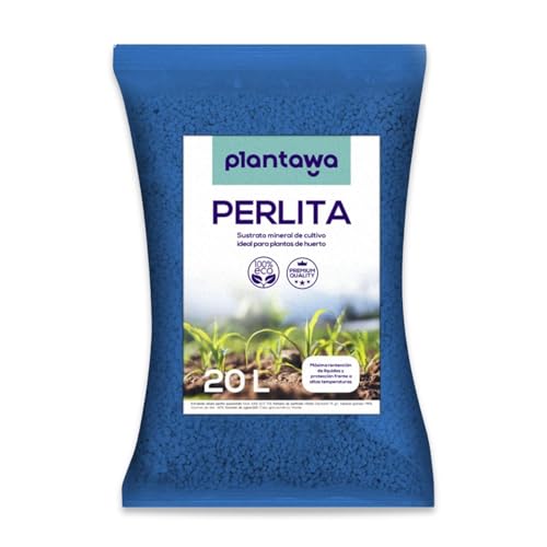 PLANTAWA Perlita Sustrato 20L, Tierra Para Plantas Sustrato Para Plantar Semillas Huerto Urbano, Abono Natural Tierra Para Jardín Exterior, Sustratos Y Abonos