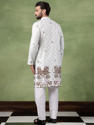 Image of SOJANYA (Since 1958 Men's Cotton Daman Printed Kurta With Pyjama