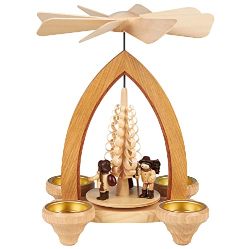 Seiffener Volkskunst | Erzgebirgische Weihnachtspyramide | 25 cm hoch...