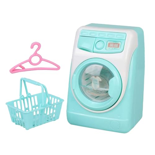 Toyvian Jouet Machine à Laver en Plastique Éducatif pour Garçon Et Filles Filles Mini Portable Simulation Sonore Jeu De Rôle Maison Poupée sans Batterie