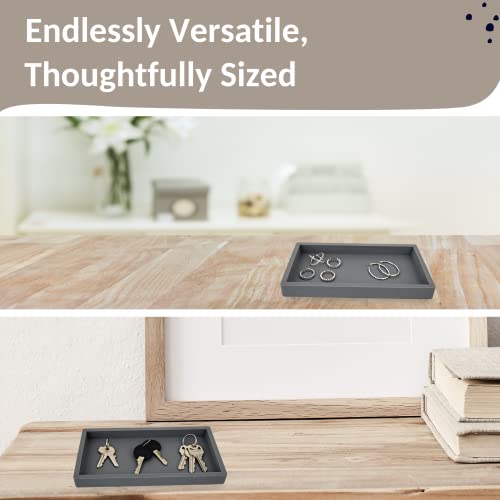 Spacewiser Countertop And Vanity Tray – Small 7.4" Silicone Soap Dispenser Tray, Shatterproof Flexible Bathroom Tray, Kitchen Sink Tray For Soap Bottles, Key Trinket Ring Tray, Original Silicone Tray #TOP4