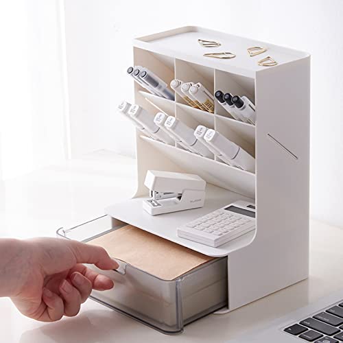 Bureau empilable avec tiroir et compartiments inclinés pour coiffeuse - 8