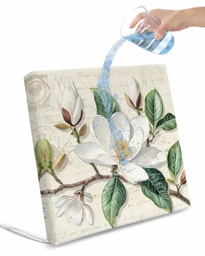 Botanical Floral Outdoor Cushion Chair Cover Set of 4 - Waterproof Couch Seat Covers, Retro Country Magnolia Flowers Leaves Patio Furniture Protector Cushions Slipcovers for Sofa/RV, 22