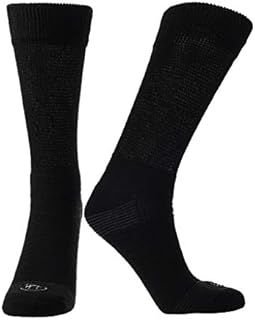 Doctor's Choice Diabetic Socks for Women, Neuropathy Socks for Women, Non-Binding, Aloe Infused Diabetic Crew Socks for Arthritis & Swollen Feet, 2 Pairs, Black, Medium, Women Size 9-11