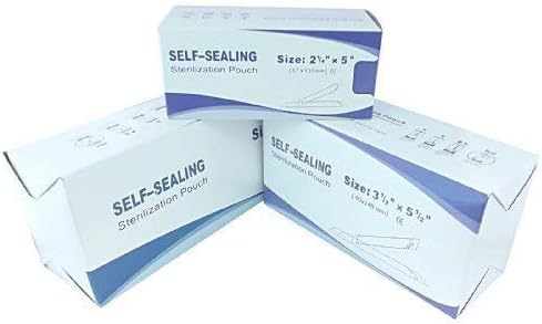 DCTattoo Box of 200 Medical Dental Autoclave Sterilize Pouches -2.25"x5"(57mmx130mm)