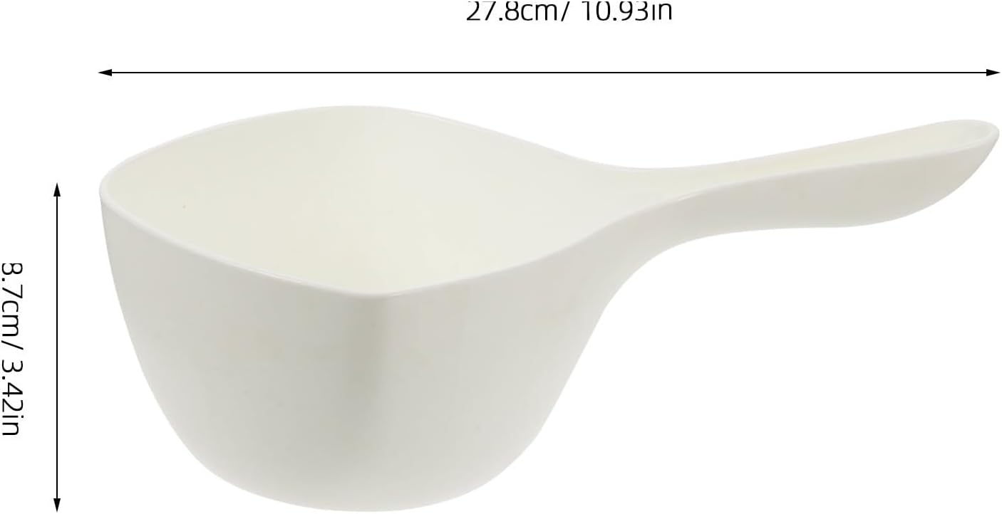 Plastic Ladle for Watering and Shower Use, Portable White PP