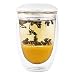 Tea Infuser Cup With Double Wall Glass Design, Strainer and Lid - Perfect Tea Steeper Mug to Brew Loose Leaf Teas 10 oz – Tea Maker Arrives in a Beautiful Gift Box