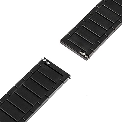 18Mm 20Mm 22Mm Universal Stainless Steel Watch Band Watch 46Mm Watch 3 Gear S3 Strap Replacement Bracelet (Color : Black, Size : 20Mm Or S2) #TOP1