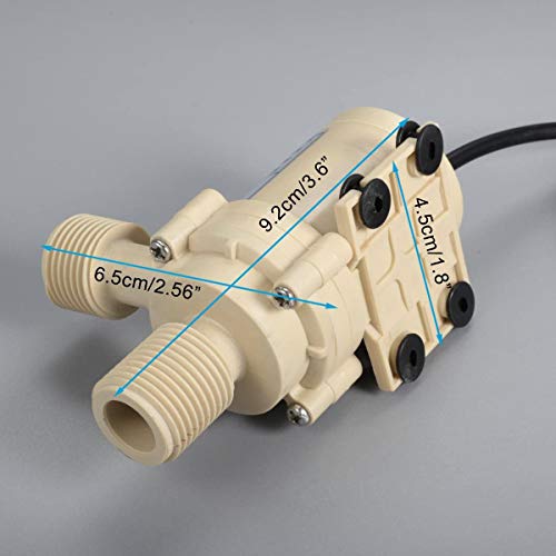 image for bayite BYT-7A015 DC 12V Solar Hot Water Heater Circulation Pump with D