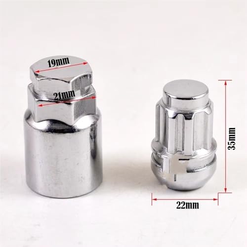 Pernos de rueda M12X1.5 en acero estriado para llantas de coche 3