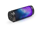 MusicMan Bluetooth LED Light Soundstation BT-X26 schwarz, Bluetooth Lautsprecher mit Freisprechfunktion und Lichteffekten
