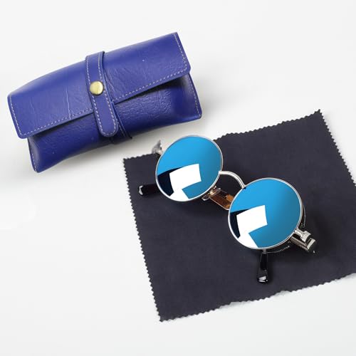 Image of Personalized Leather Goggle Cover | Custom Name | Unisex Faux Leather Eyewear Case with Button Closure | Travel-Friendly & Durable Sunglasses Holder for Men & Women