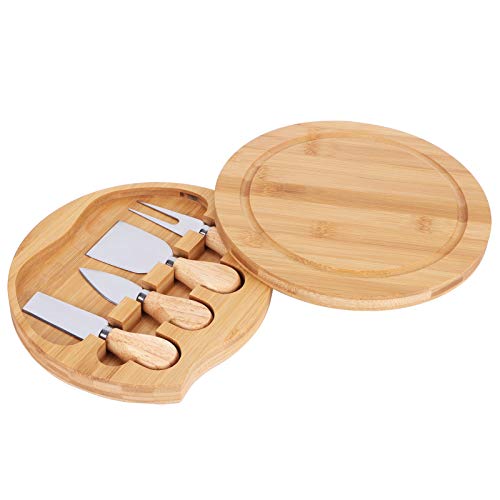 チーズナイフセット ステンレス鋼 木製ハンドル ミニチーズまな板 家庭用 バーベキュー 屋外ピクニック