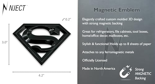 Imán decorativo grande negro Superman DC Comics miniatura 5