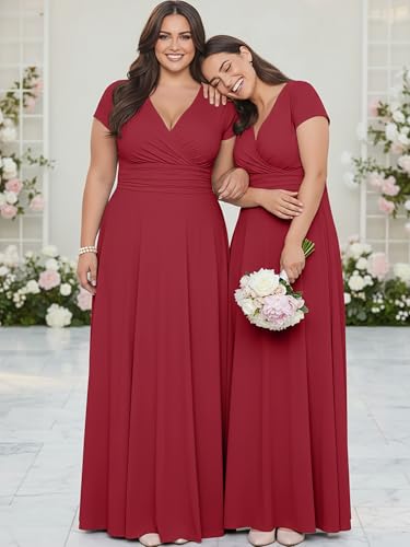 Image of KOH KOH Womens Sexy Cap Short Sleeve V-Neck Flowy Cocktail Gown