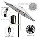 Blissun 9' Outdoor Patio Umbrella, Outdoor Table Umbrella, Yard Umbrella, Market Umbrella with 8 Sturdy Ribs, Push Button Tilt and Crank (Grey)