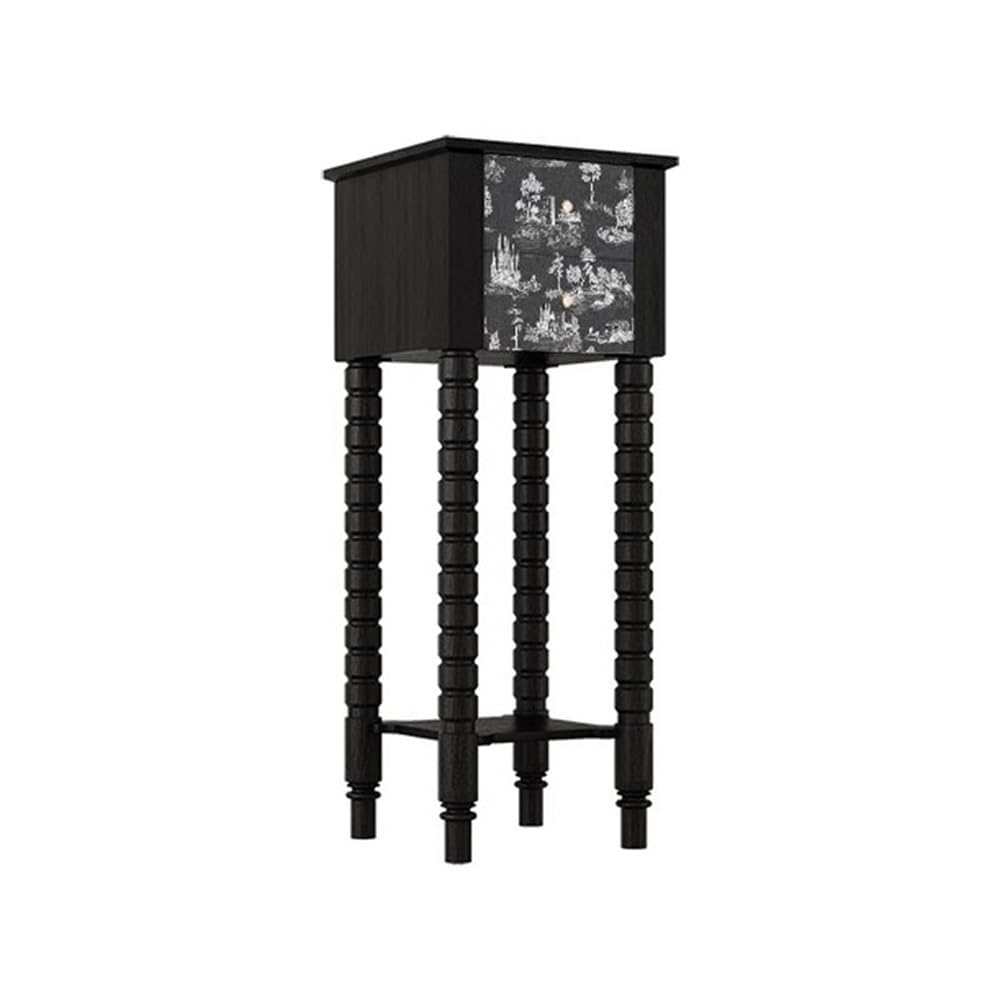 ZENY896V Home Living Room Entrance Vintage with Double Drawer Flower Rack, Indoor French Bonsai Base Decorative Decor