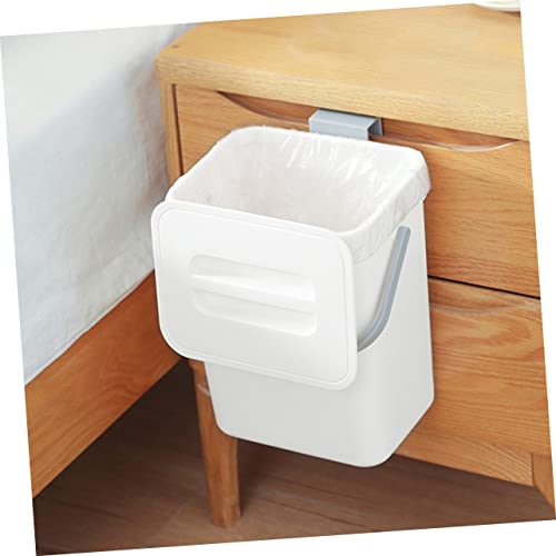 Caneca de basura colgante rectangular para cocina blanca miniatura 6