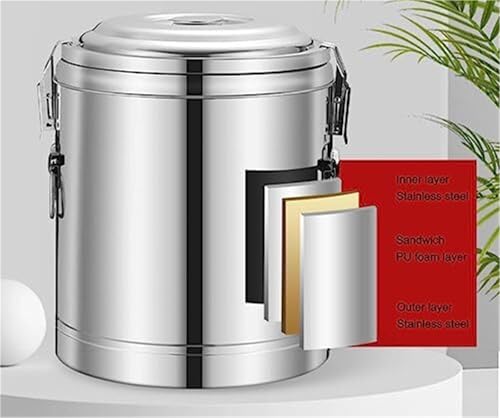 Dispensador de bebidas calientes con grifo, urna de café y té de 5 galones para catering, fiestas, eventos, acero inoxidable duradero, fácil de usar