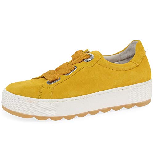 Gabor Quaint Womens Suede Platform Trainers 40 Mango Suede