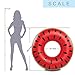 Inflatable Pool Float Tubes Swim Rings 4Feet Watermelon Pool Floats Tube Swim Toys Water Fun Party Toy for Adults