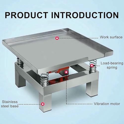 Mesa vibratoria para concreto, plataforma vibratoria de acero inoxidable de 1378 x 1378 mm, banco de pruebas vibratorio pequeño miniatura 3