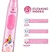 Vekkia Sonic Rechargeable Kids Electric Toothbrush, 3 Modes with Memory, Fun & Easy Cleaning, 24000 Strokes, IPX7 Waterproof, 2-Min Timer for Age 5+, 4 Soft Bristles(Pink)