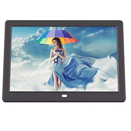 Digitaler Fotorahmen HD Digital Bilderrahmen Bild Multimedia Player MP3 MP4 Wecker Elektronischer Album Player 8 Zoll Schwarz
