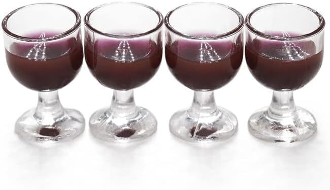 Contenuto del set: include più bicchieri da vino e bottiglie in miniatura, creando una configurazione completa per l'esposizione del bar