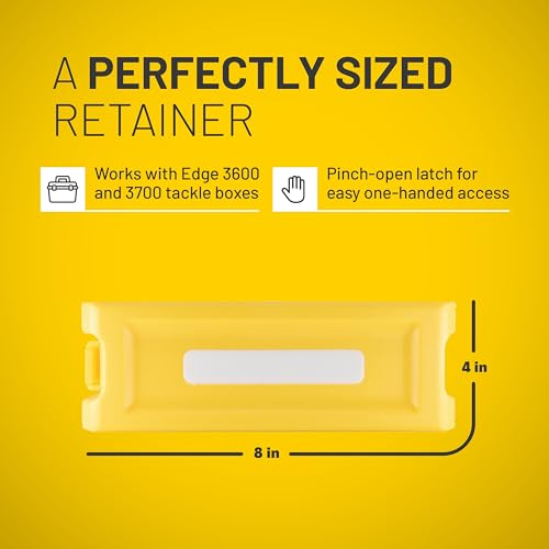Image of Plano Edge Terminal Medium Weight Retainer Box, Yellow, Customizable Fishing Tackle Storage, Includes Weight Retainer Tackle Tray