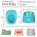 New Baby Mini Potty | Early Potty Training | Elimination Communication | Portable & Lightweight | Promote Independence | Child Training Toilet (Turquoise)