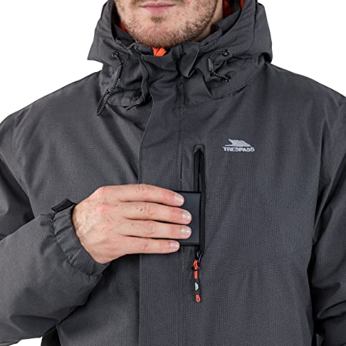 Chaqueta para Hombre Trespass impermeable con capucha ajustable 6