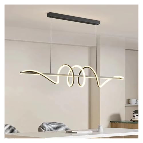 Lustre minimaliste pour salle à manger lampe ondulée linéaire salon