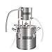 hzexun CASA Alambicco Distillatore Caldaia per Vinificazione con Pompa Termometro Incorporato per Acqua Vino Oil Whisky Brandy Vodka in Acciaio Inossidabile (3Gal/12L)