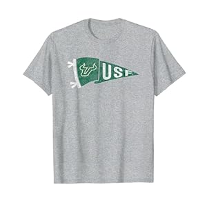 South Florida Bulls Pennant Vintage Gray Officially Licensed T-Shirt