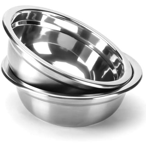 COMESOON 2 Pack 8" Stainless Steel Dog Bowls 50oz Thickened Durable Replacement Dog Food Bowls for Food and Water, Fit for COMESOON Dog Bowl Stand DB-B01/DB-B03 Cover