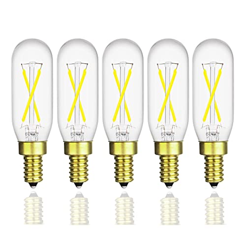 Flmamt T6 Led Bulb, Dimmable 5000K Daylight Edison Bulbs (25W Equivalent), E12 Base, For Chandelier, Pendant, Wall Sconces, Table Lamp, 5 Pack… #TOP12