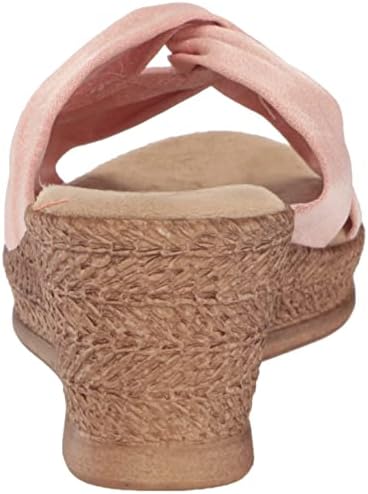 Tuscany by Easy Street Women's Dinah Wedge Sandal, Blush, 6 2W US | Image 2