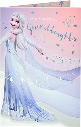 Granddaughter Birthday Card - Disney Birthday Card for Her - Frozen Birthday Card For Lovely Granddaughter - Elsa