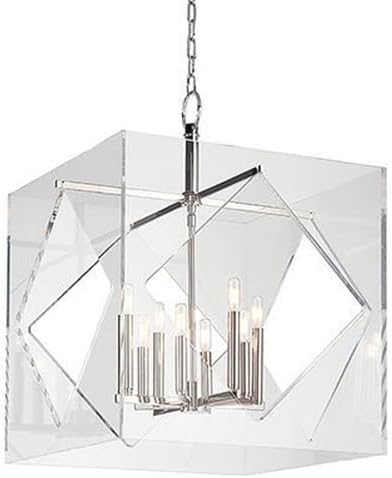 Hudson Valley Lighting Travis - Eight Light Pendant-Polished Nickel Finish -Traditional Installation