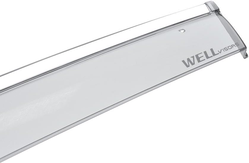 WellVisors Window Visors Wind Deflectors Compatible with Jeep 2017-2026 Compass with Chrome Trim Rain Guards 3-847JE010